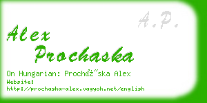 alex prochaska business card